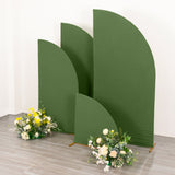 Create Lasting Memories with Custom Fitted Matte Olive Green Spandex Backdrop Stand Covers