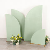 Enhance Your Wedding Arch with Matte Sage Green Spandex Backdrop Stand Covers