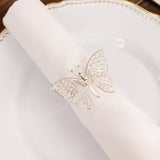 Create Unforgettable Moments with Silver Metal Butterfly Napkin Rings