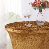 Gold Crushed Velvet Stretch Table Cover
