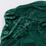 Enhance Every Occasion with the Hunter Emerald Green Crushed Velvet Spandex Fitted Rectangular Table Cover